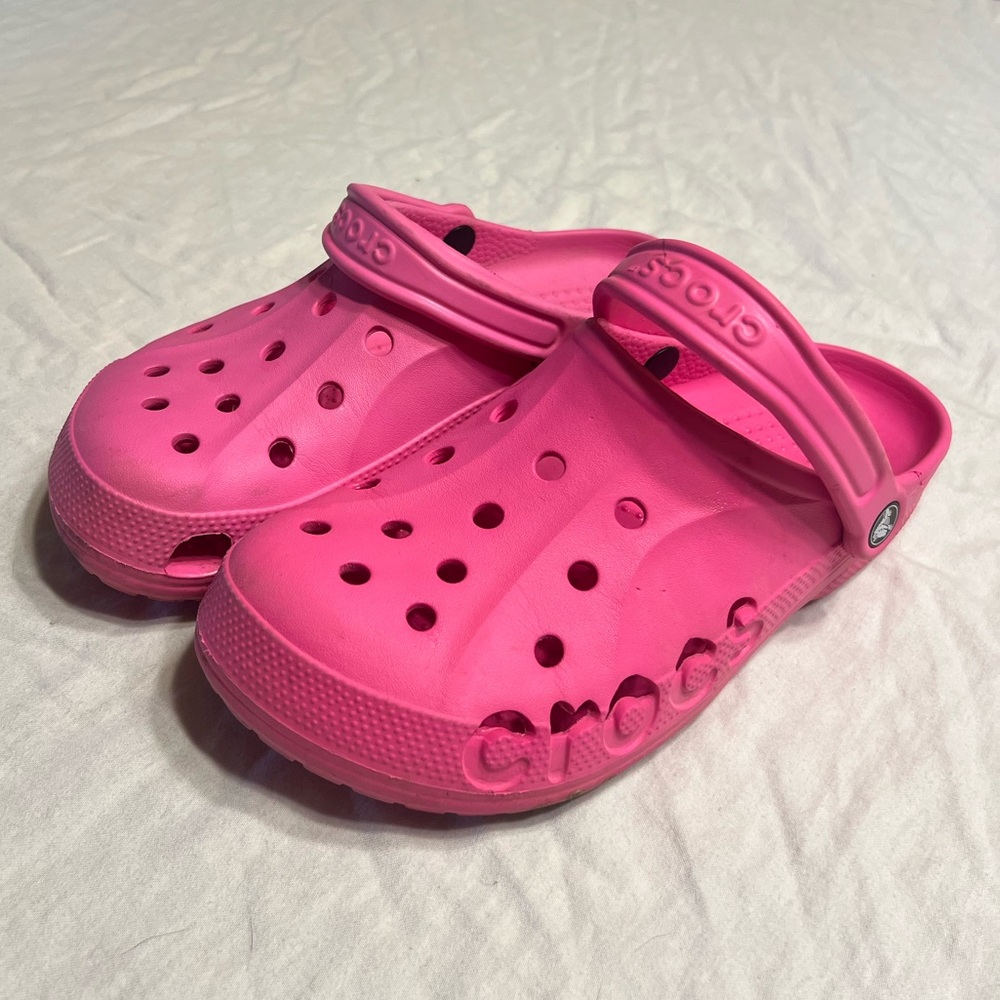 Hot pink crocs